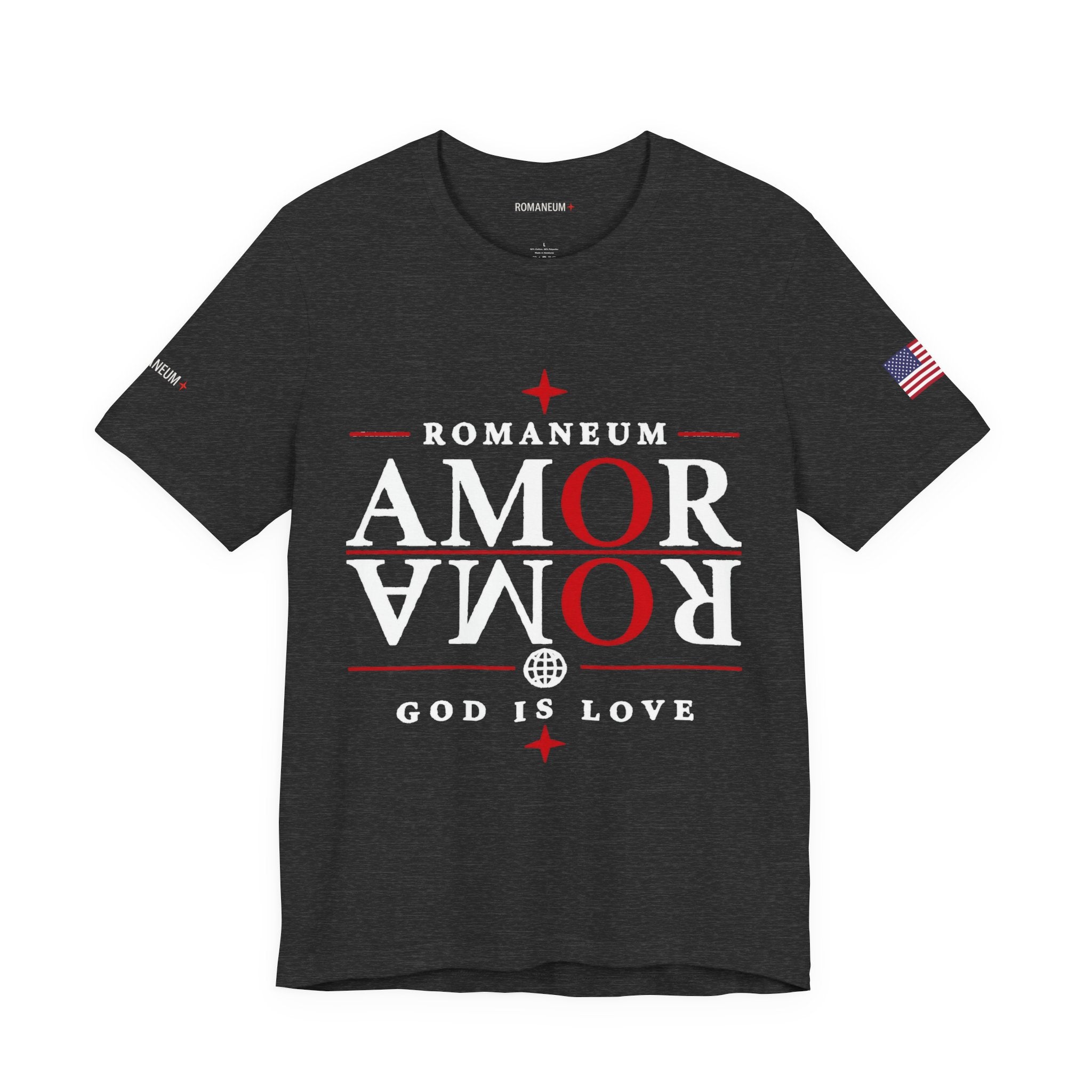 Romaneum 'AMOR/ROMA' God Is Love Graphic Tee
