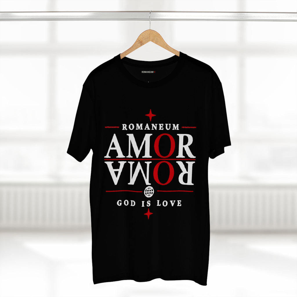 Romaneum AMOR/ROMA Tee — God Is Love Christian T‑Shirt