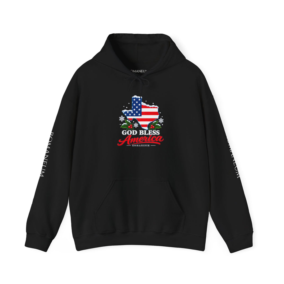 American Flag Texas Hoodie — God Bless America Patriotic Pullover