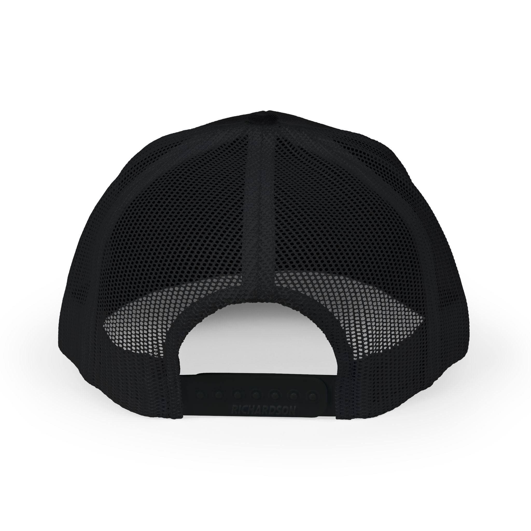 Eagle Head Romanem Trucker Cap | Embroidered Black White Mesh