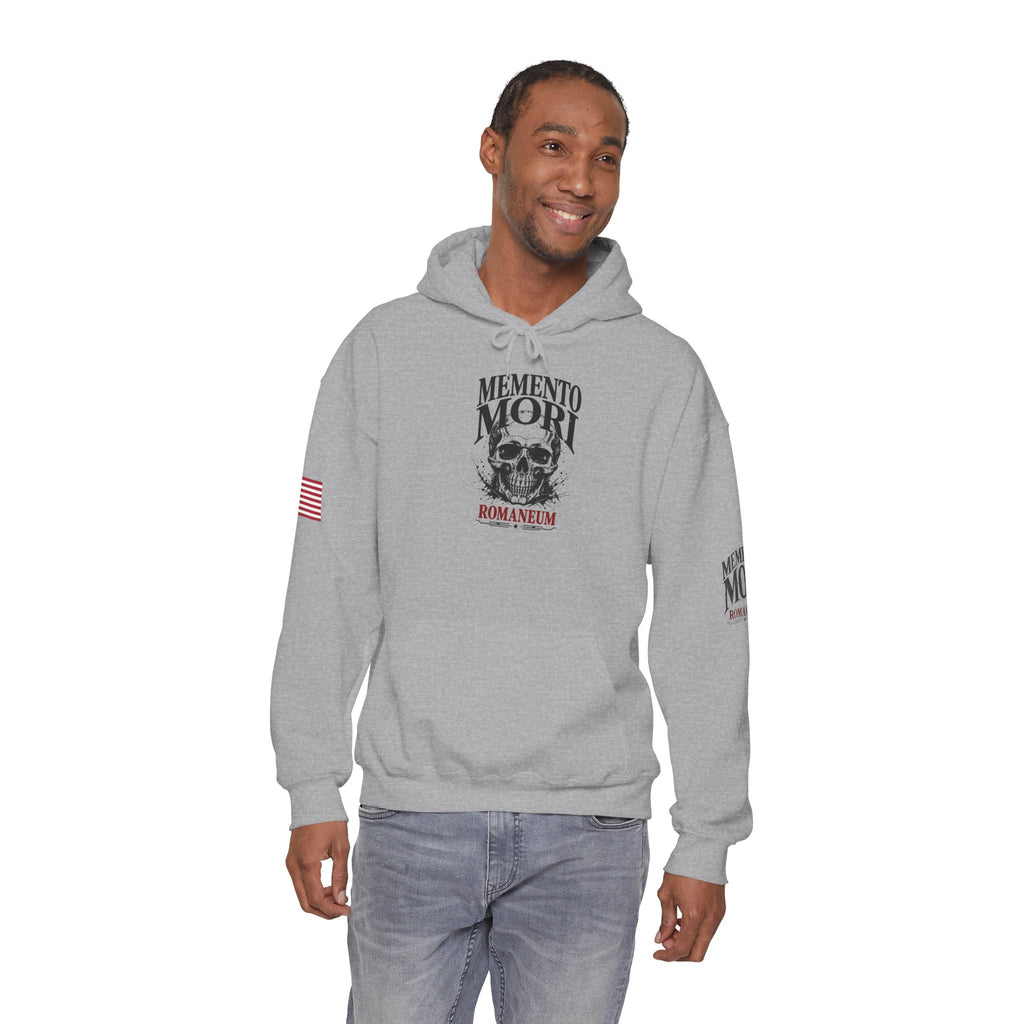 Memento Mori Hoodie — Romaneum Skull Graphic Pullover