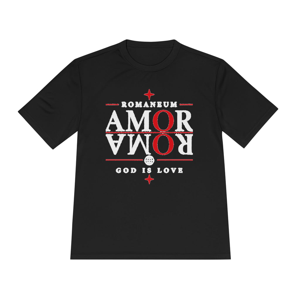 Romaneum AMOR Reversible Graphic Tee — "God Is Love" Christian Scripture Shirt