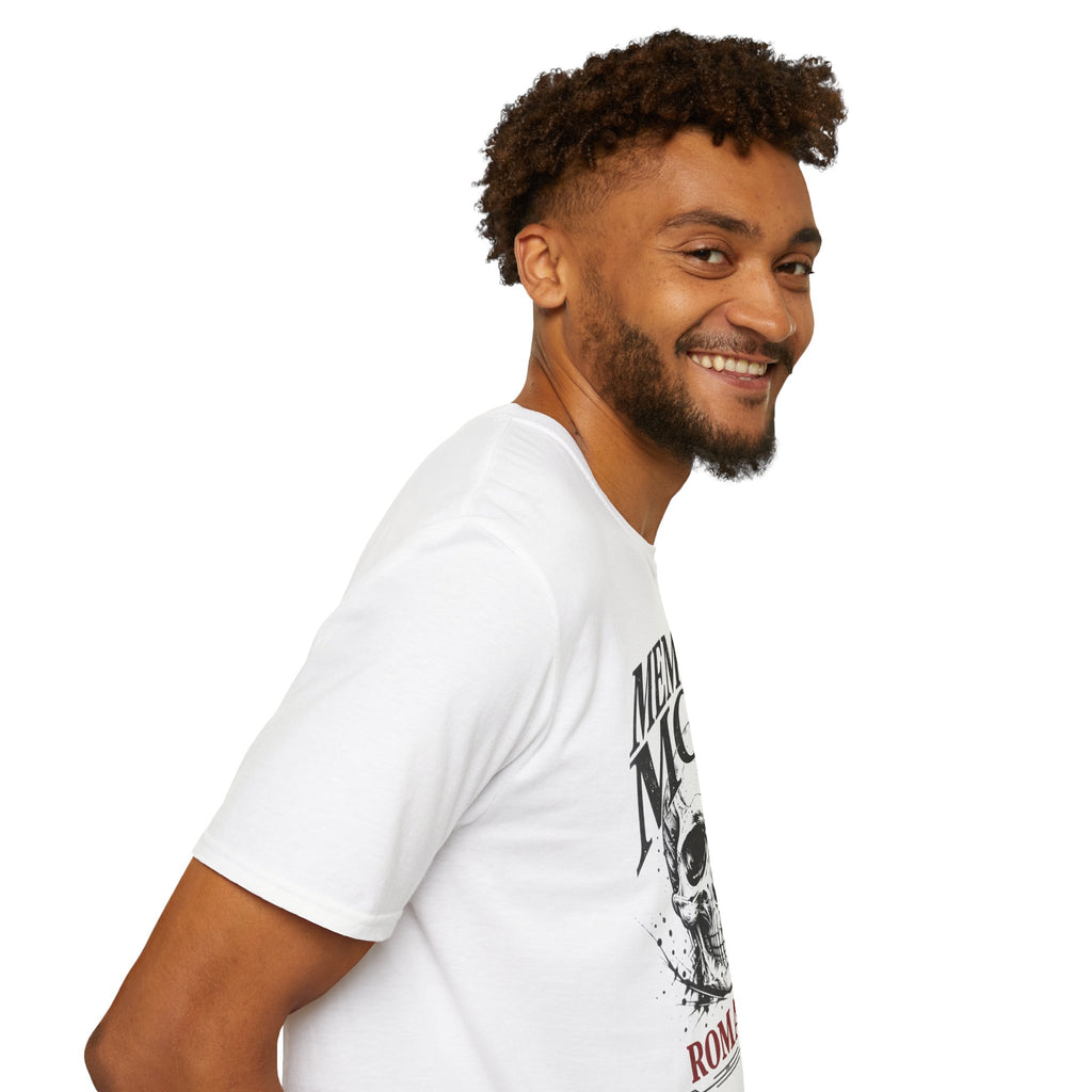 Memento Mori Skull T-Shirt — Gothic Reminder Tee with Romaneum Skull Design