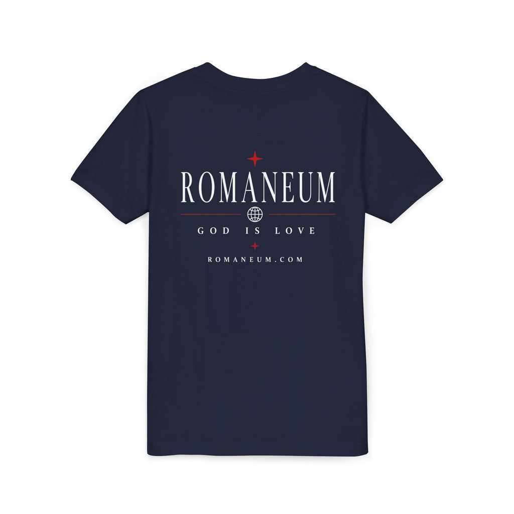 Youth Tee — ROMANEUM “AMOR / ROMA” God Is Love Graphic