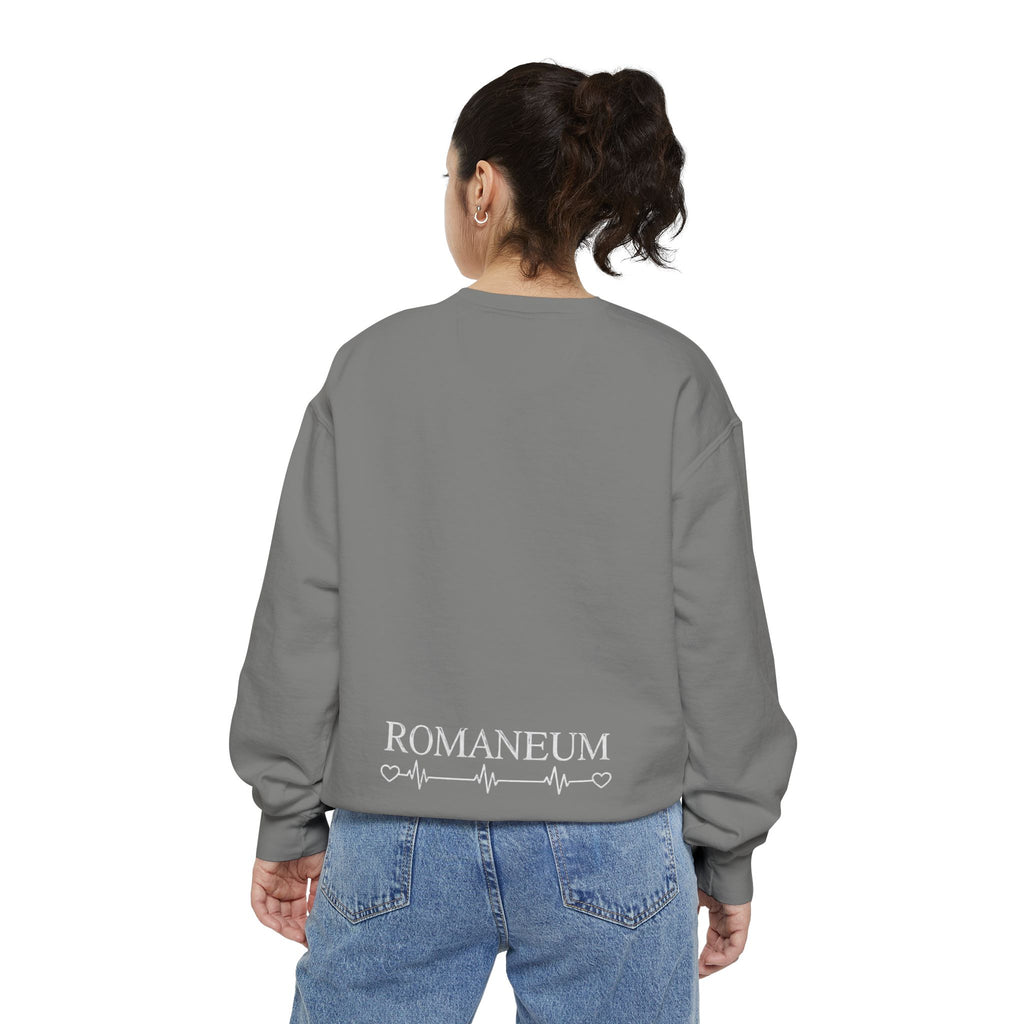 Alpha Omega Heart design sweatshirt | God is Love 1 John 4:8 RomanEum