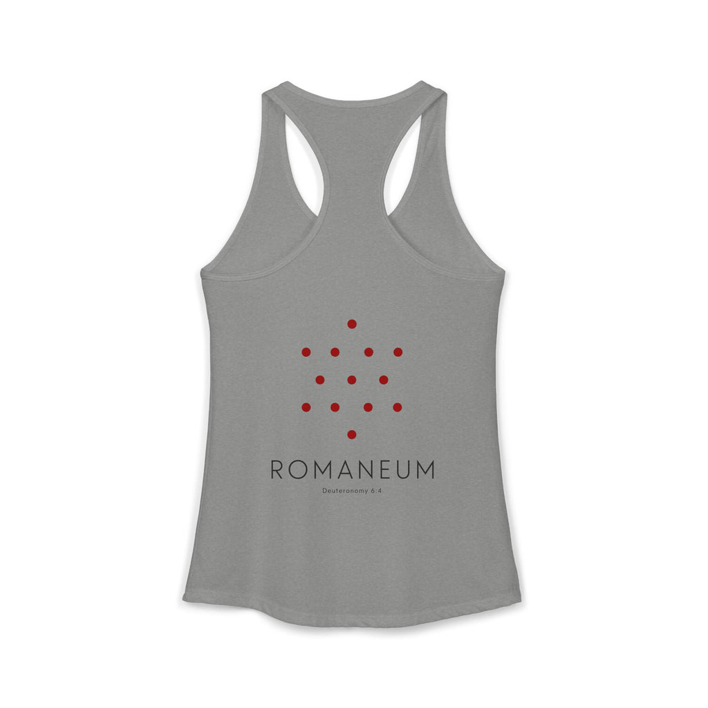 Romaneum Women’s Racerback Athletic Tank | Front & Back Logo
