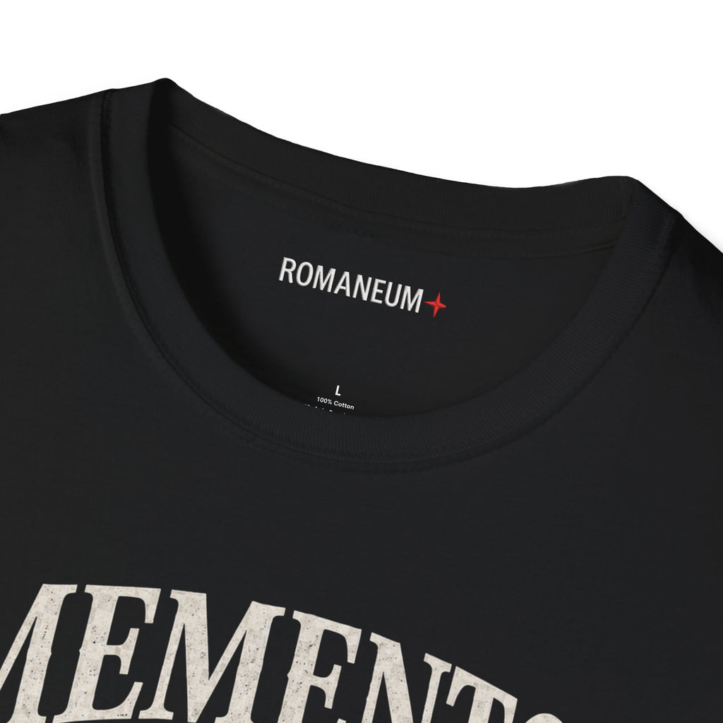 Memento Mori Skull T-Shirt — Gothic Reminder Tee with Romaneum Skull Design