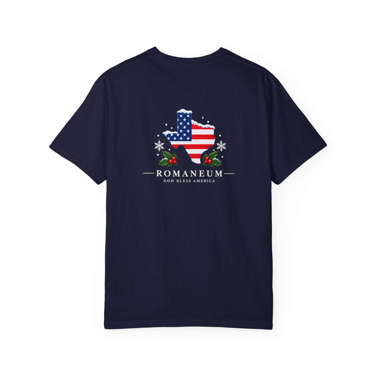 God Bless America Christmas Texas Flag T-Shirt