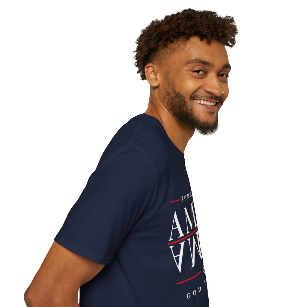 Amor/Roma 'ROMANEUM' Graphic T‑Shirt — 'AMOR' Reflection Design (God Is Love)