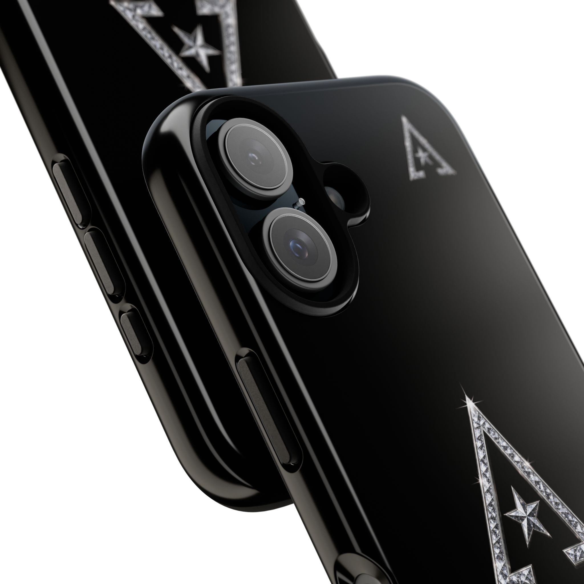 Abracadabra Hollywood Black Gloss Phone Case — Sparkle Logo Tough Case