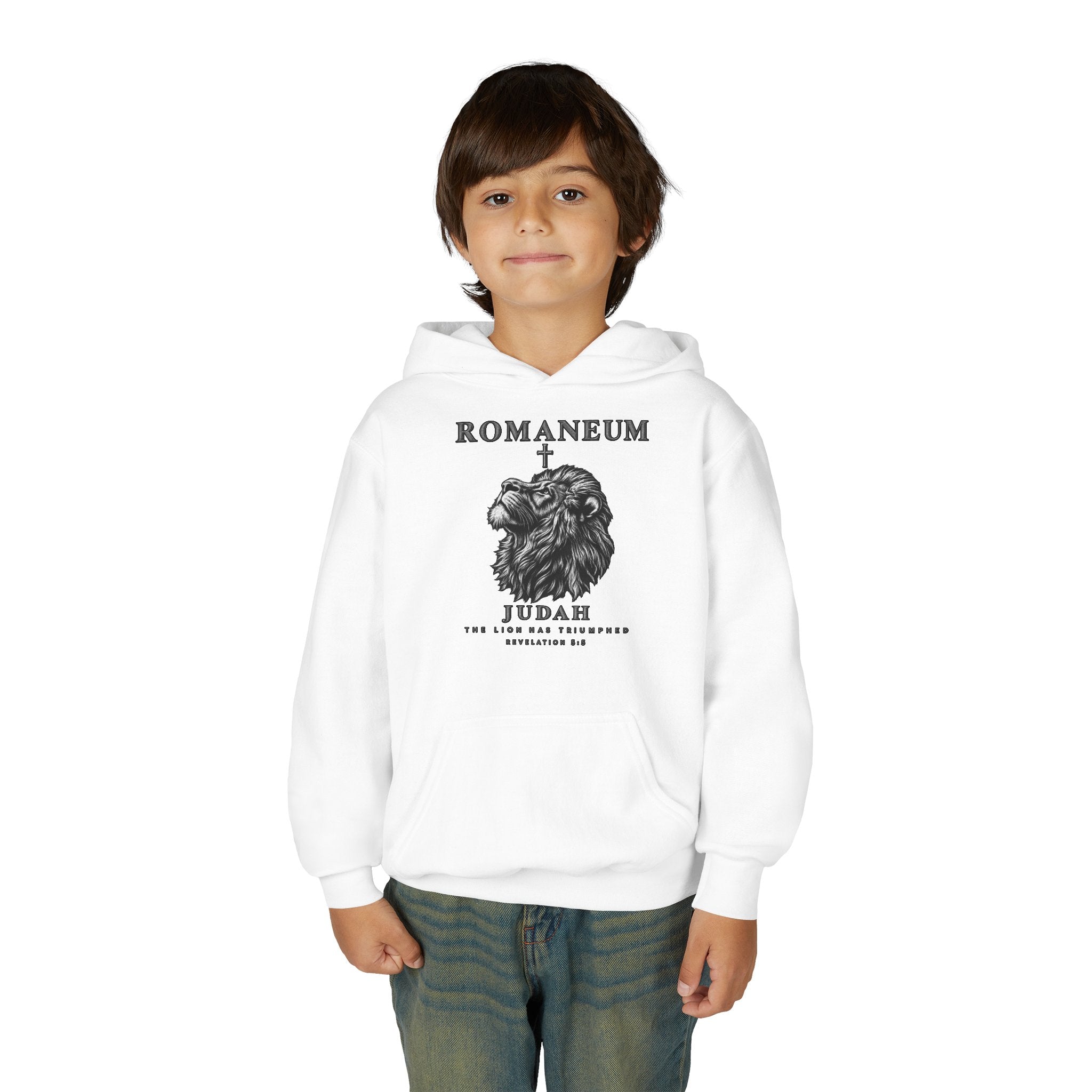 Romaneum Judah Lion Hoodie — Youth Graphic Sweatshirt