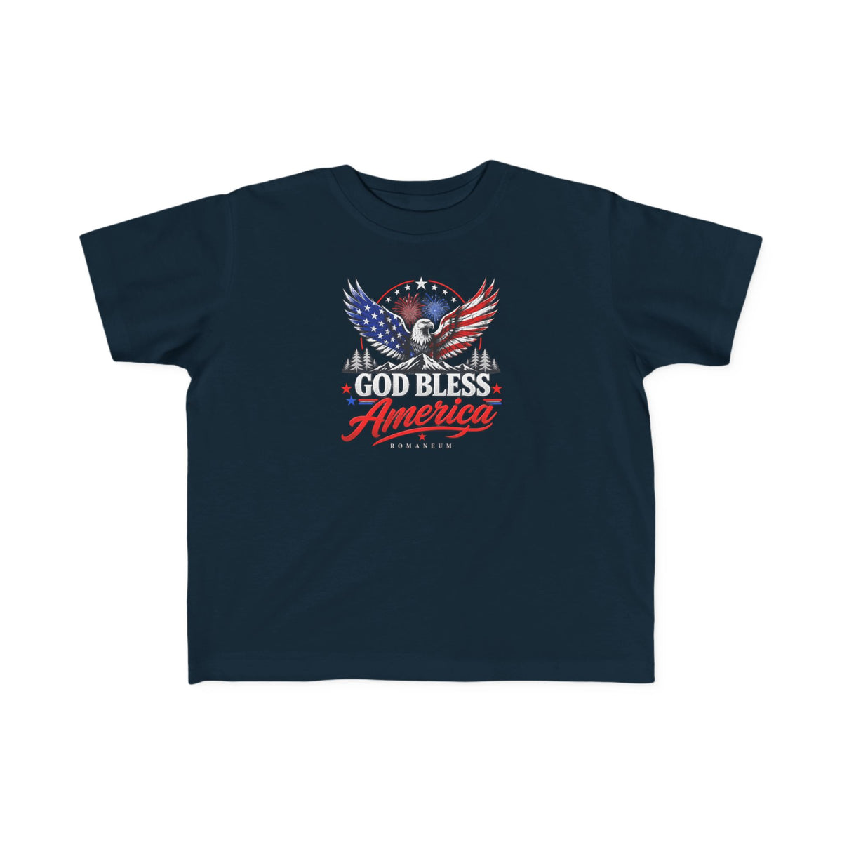 Toddler Tee - 'God Bless America' Patriotic Eagle Kids Shirt