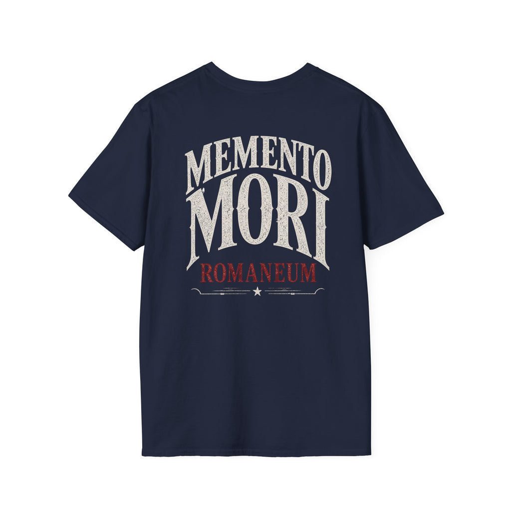 Memento Mori Skull T-Shirt — Gothic Reminder Tee with Romaneum Skull Design