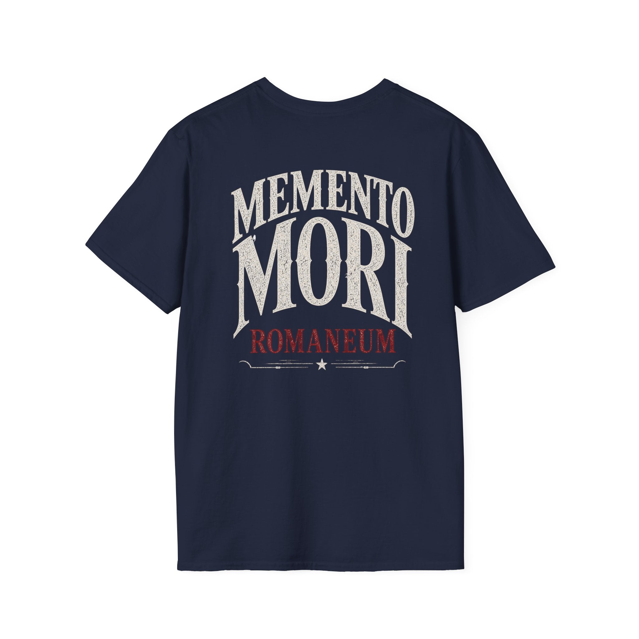 Memento Mori Skull T-Shirt — Gothic Reminder Tee with Romaneum Skull Design