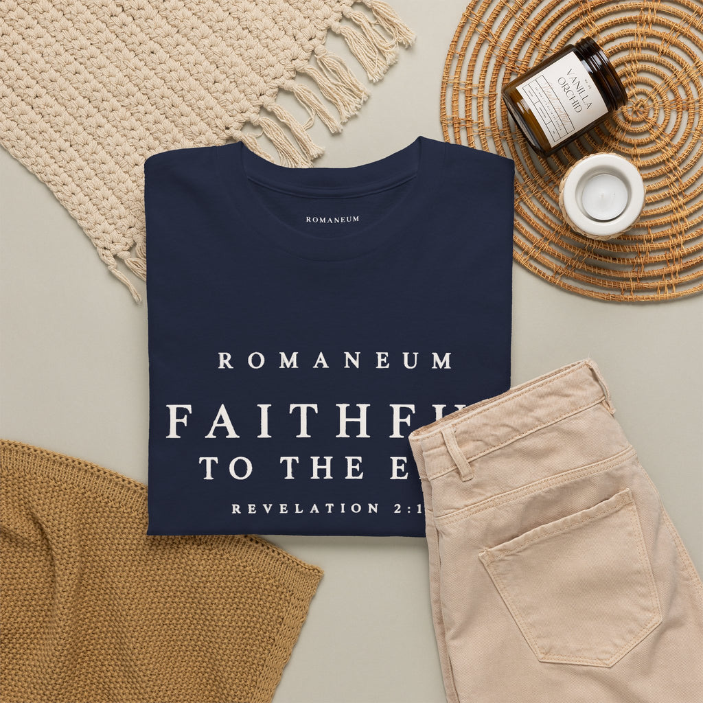 Faithful to the End Tee — 'Romaneum'