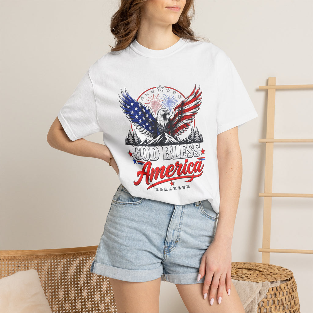 God Bless America Eagle T-Shirt — Patriotic USA Flag Graphic Tee