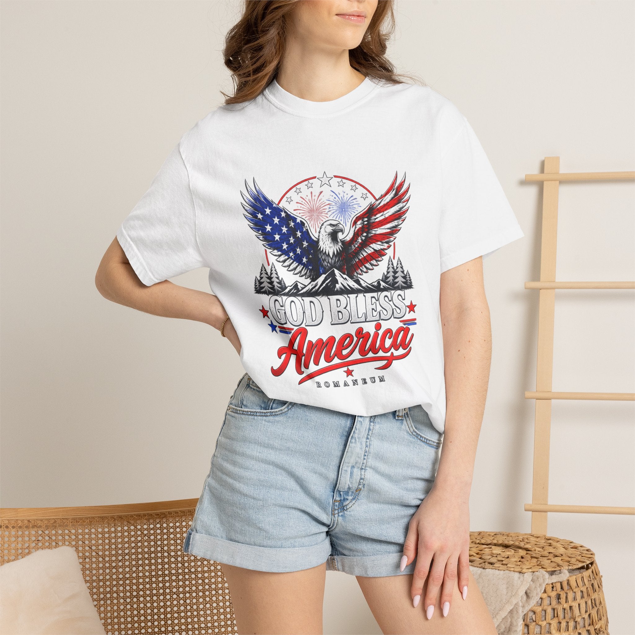 God Bless America Eagle T-Shirt — Patriotic USA Flag Graphic Tee