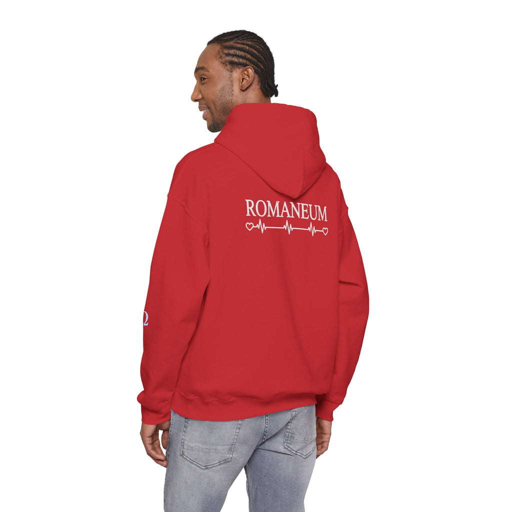 Alpha Omega Heart Hoodie | God is Love 1 John 4:8 Christian Hoodie