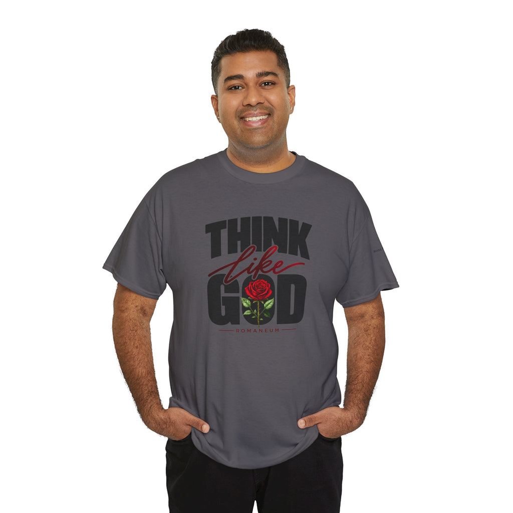 Men's Think Like God T-Shirt  Graphic Tee Rose