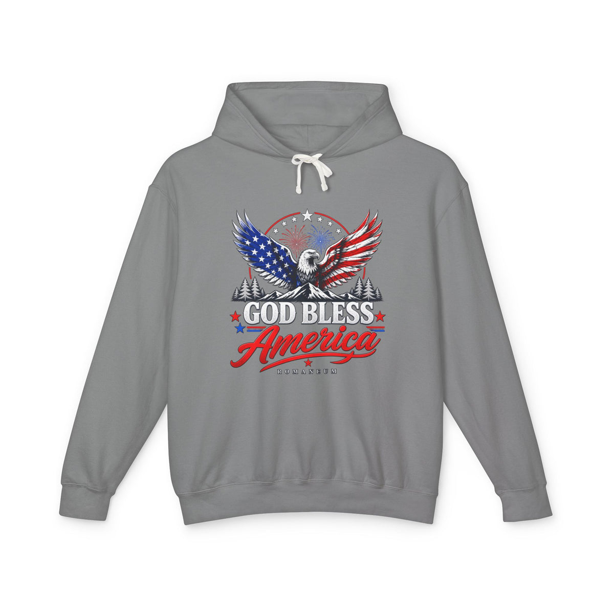 God Bless America Hoodie — Patriotic Eagle Flag Hooded Sweatshirt