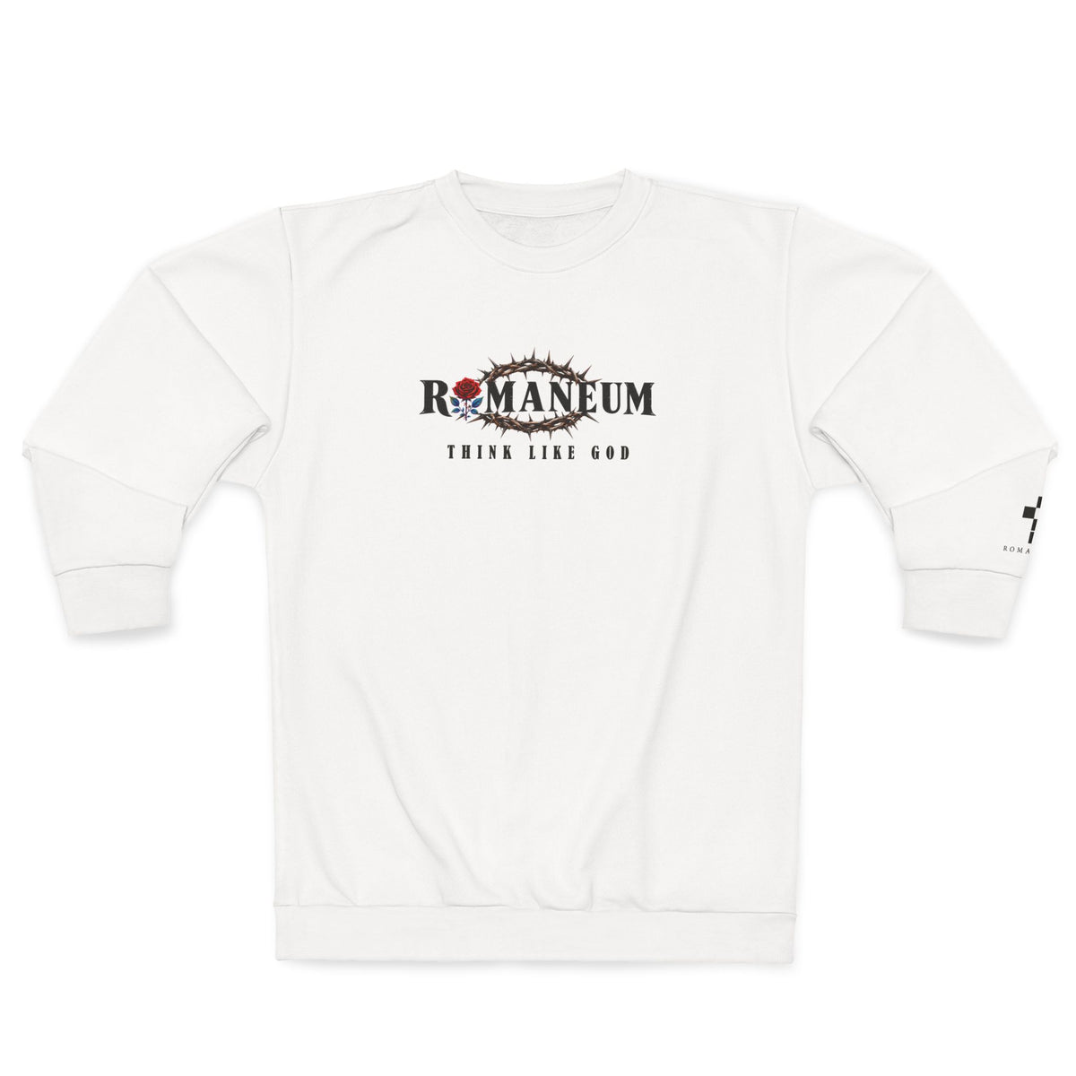 Think Like God Sweatshirt — Romaneum Rose Graphic Crewneck