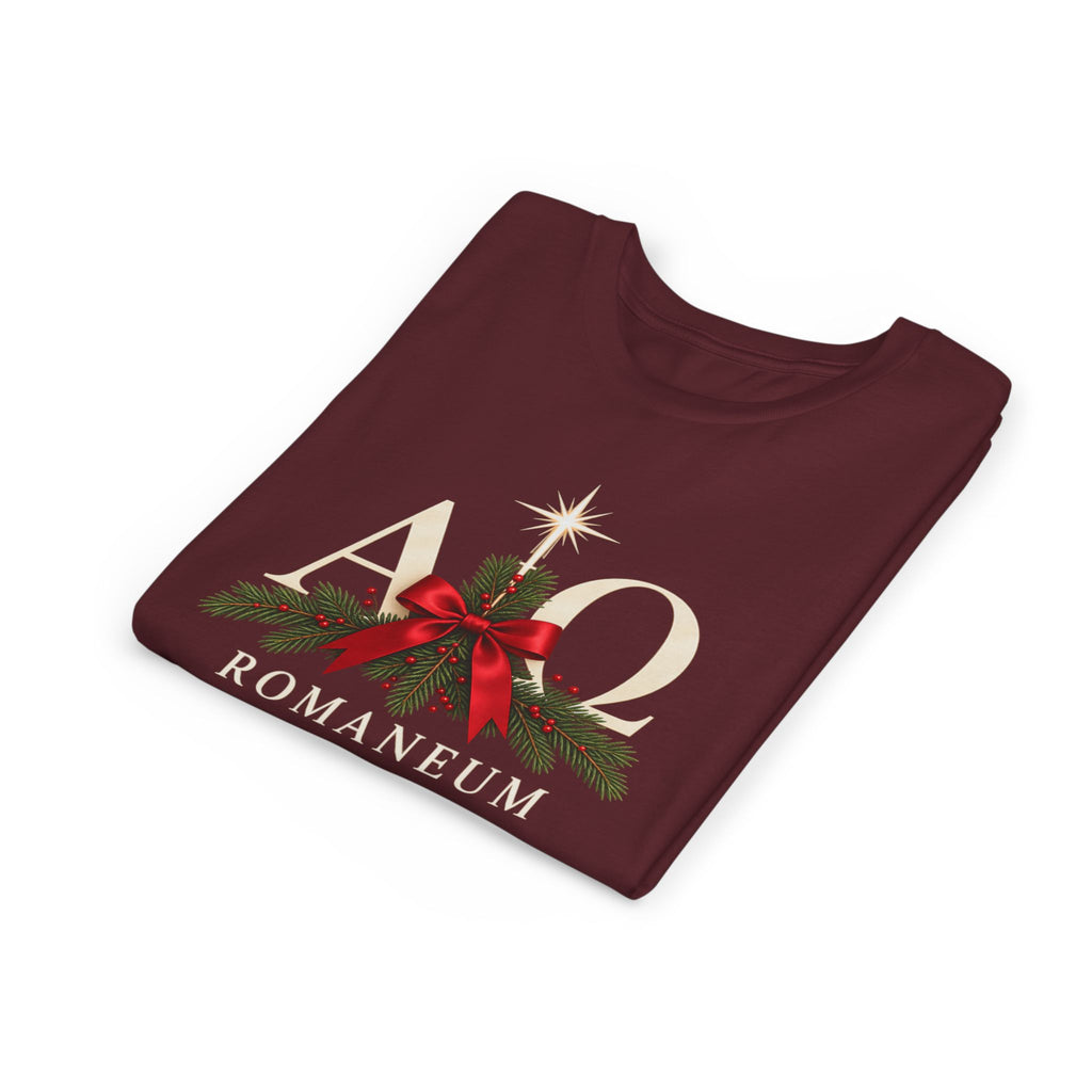 Youth Tee — Romaneum Alpha Omega Christmas Design