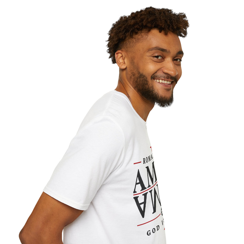 Amor/Roma 'ROMANEUM' Graphic T‑Shirt — 'AMOR' Reflection Design (God Is Love)