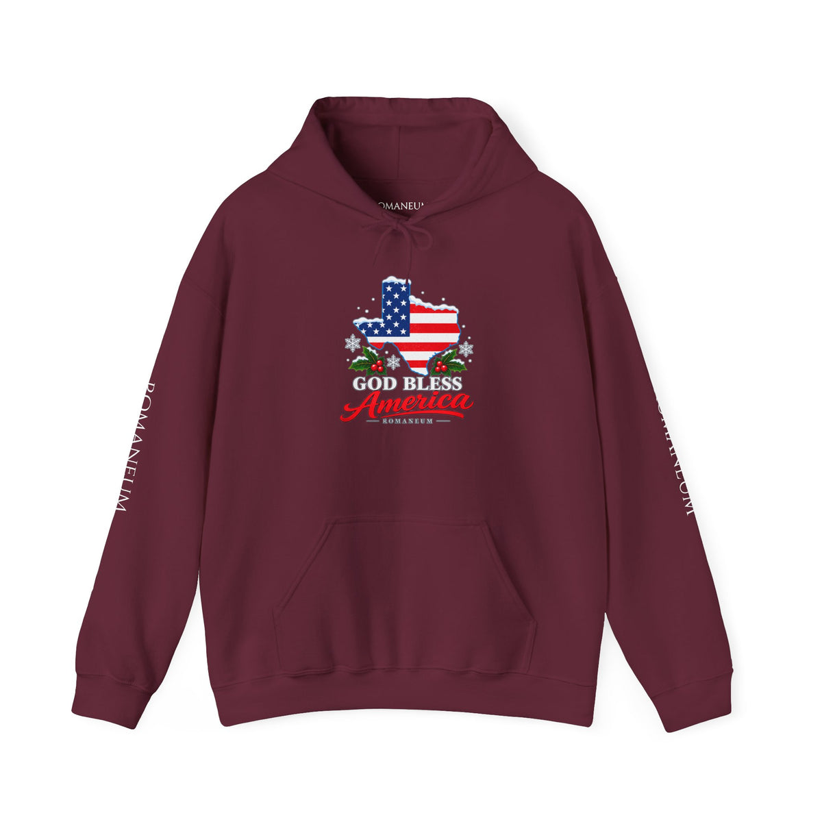 American Flag Texas Hoodie — God Bless America Patriotic Pullover