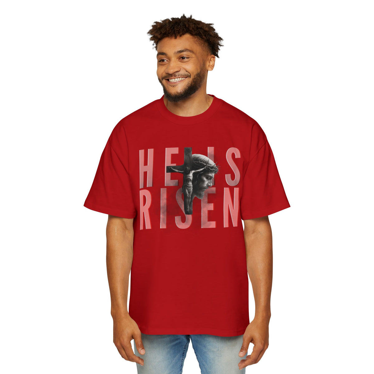 He Is Risen Christian Tee — Romaneum Matthew 28:6 Easter T‑Shirt