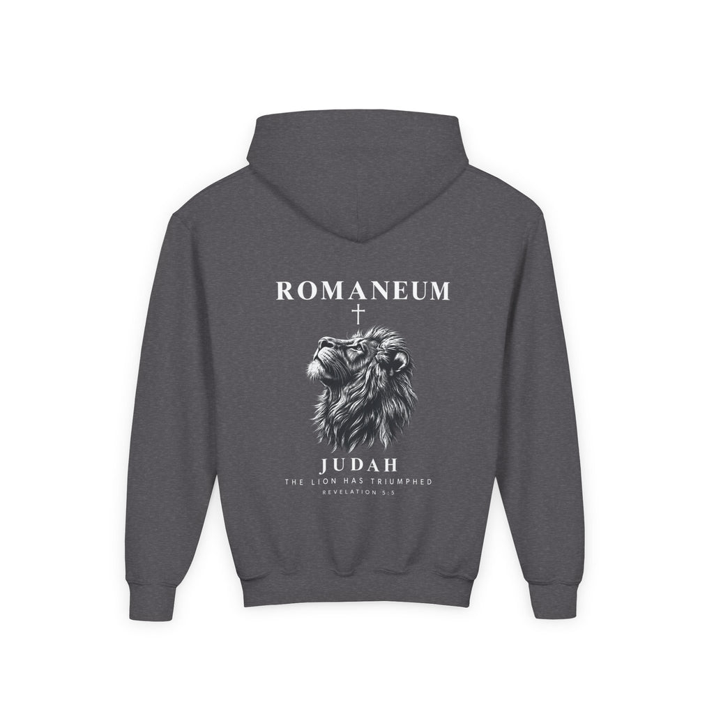Romaneum Judah Lion Hoodie — Youth Graphic Sweatshirt