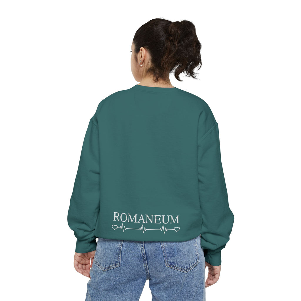 Alpha Omega Heart design sweatshirt | God is Love 1 John 4:8 RomanEum