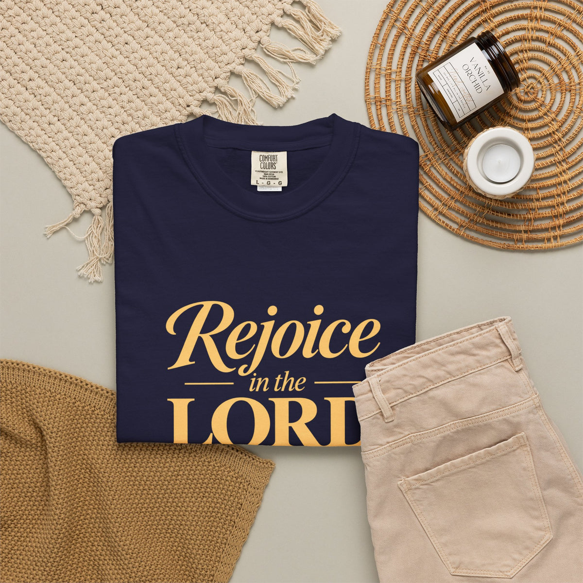 Rejoice in the Lord Always T-Shirt — Christian Faith Tee