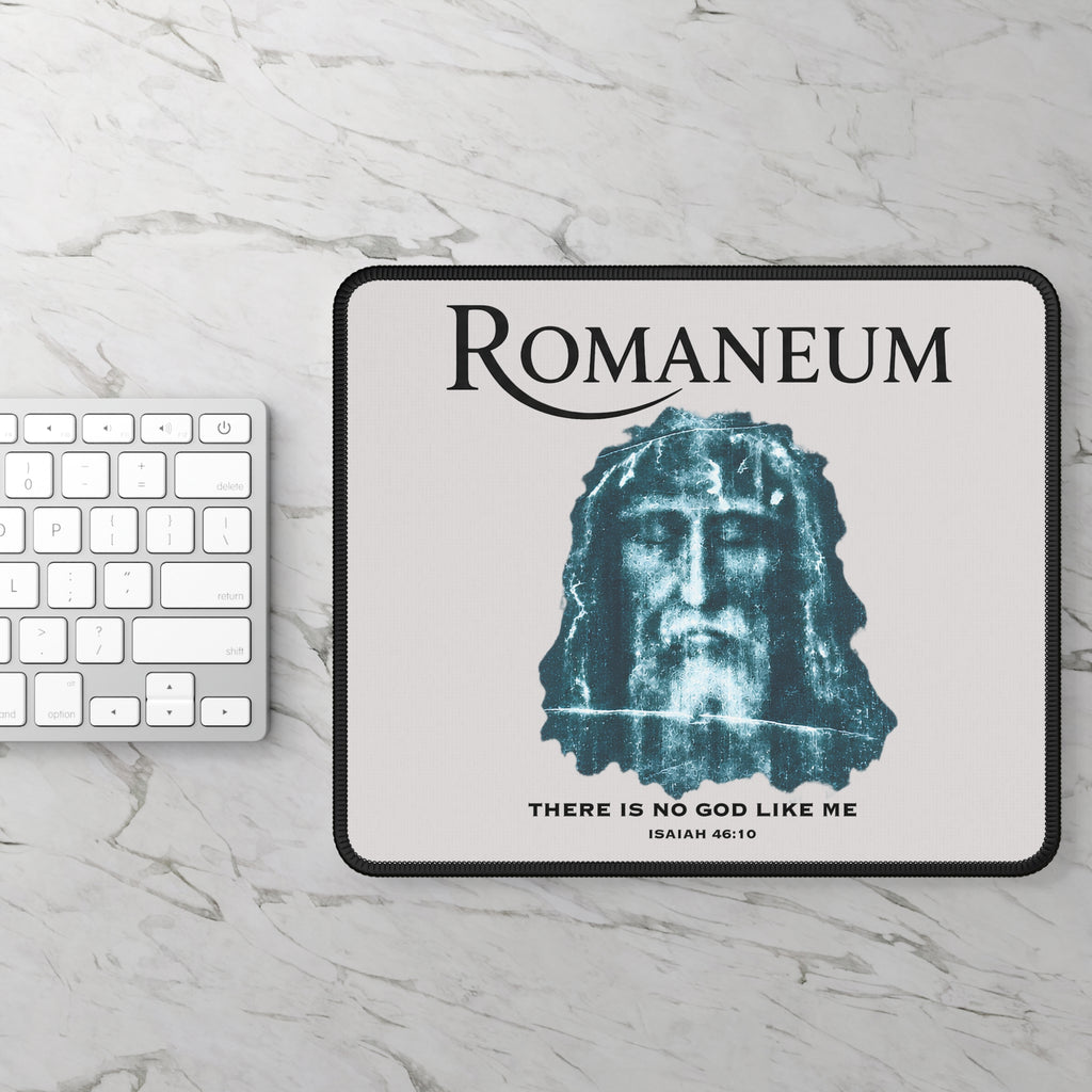 Romaneum Mouse Pad — "There Is No God Like Me" (Isaiah 46:10)
