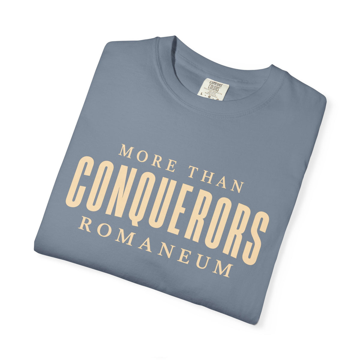 More Than Conquerors T-Shirt — "Romaneum" Graphic Tee