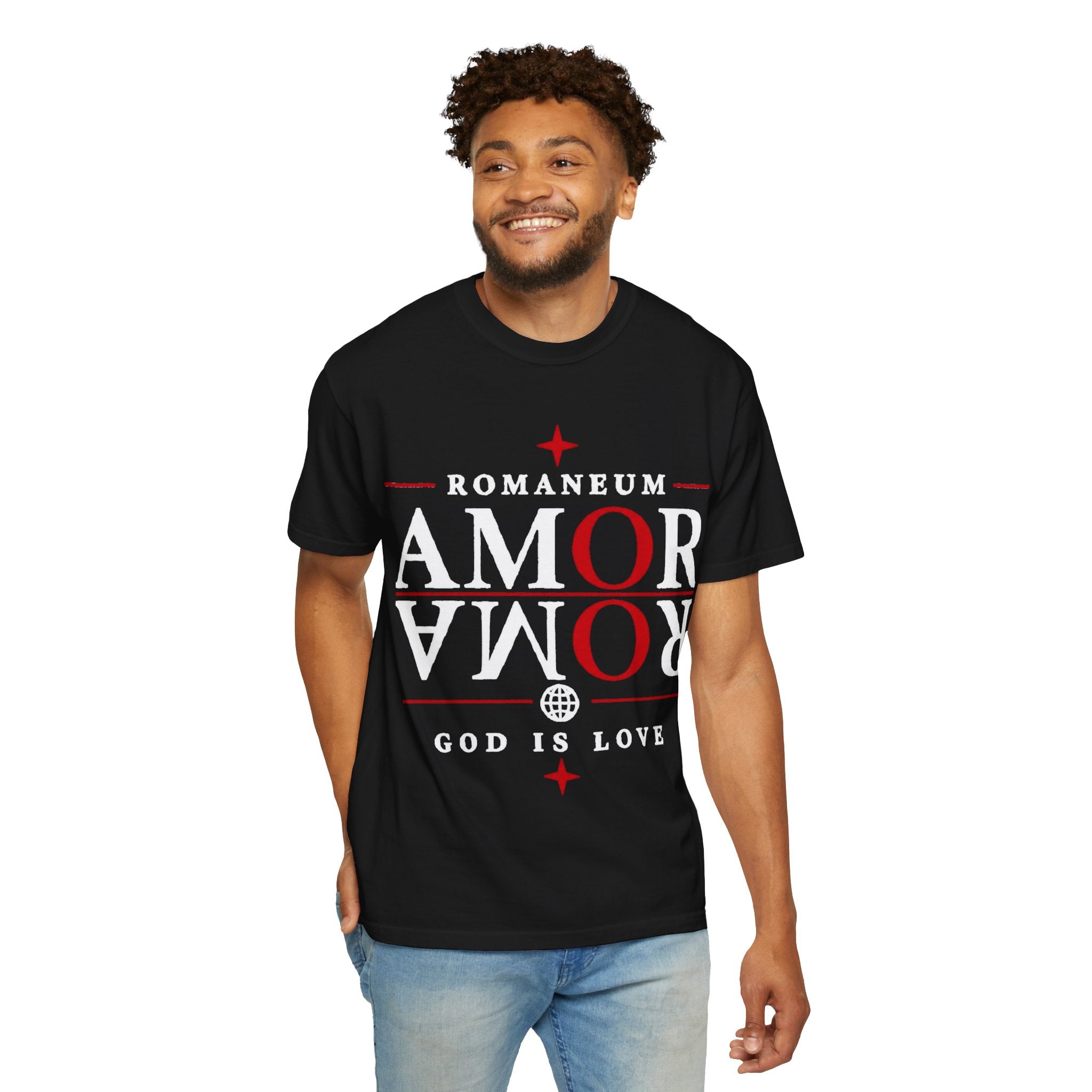 AMOR ROMA Tee — "God Is Love" Graphic T-Shirt