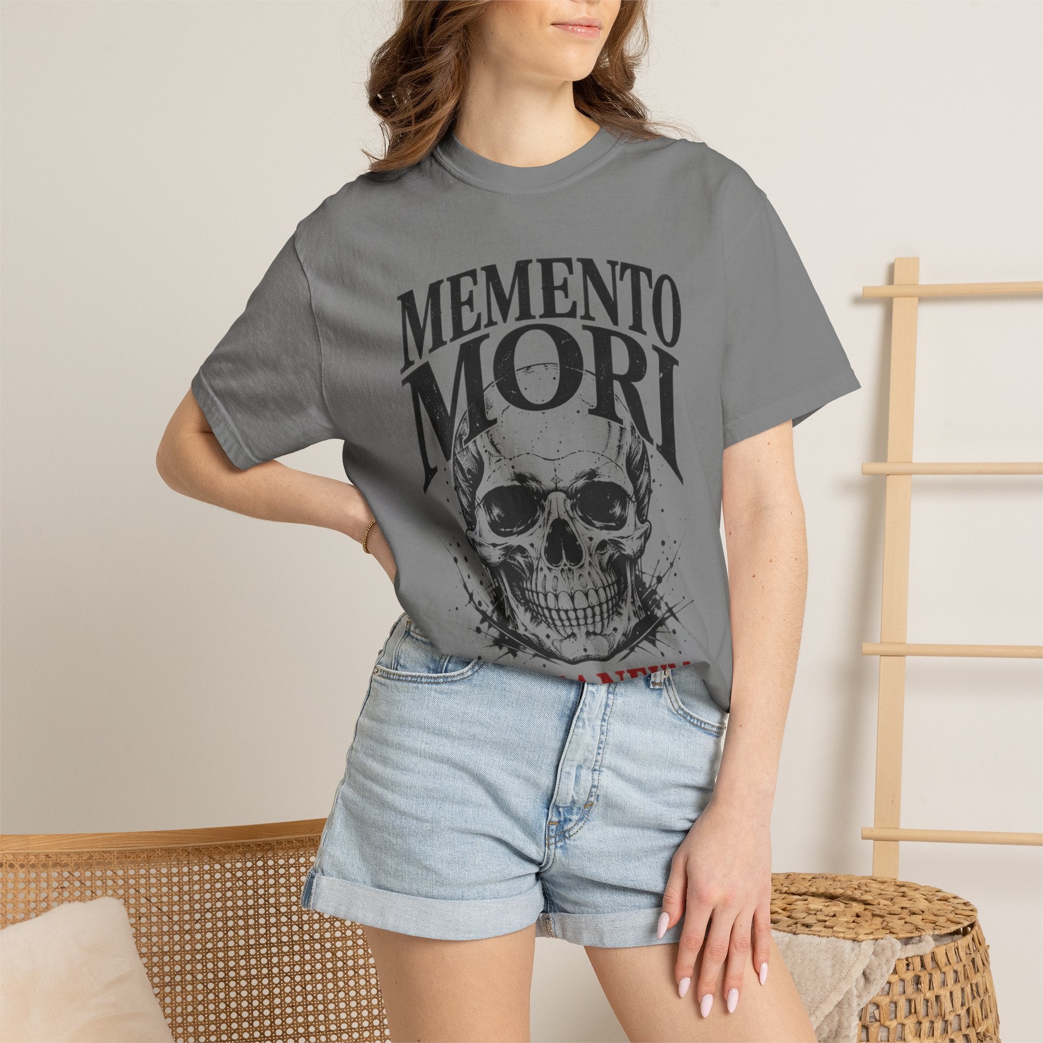 Memento Mori Skull T‑Shirt — Romaneum Gothic Graphic Tee