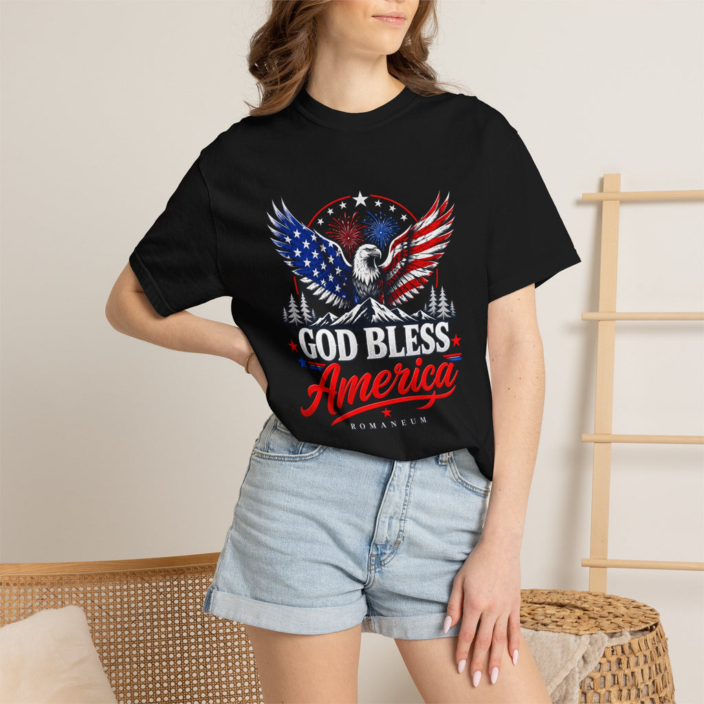 God Bless America Eagle T-Shirt — Patriotic USA Flag Graphic Tee