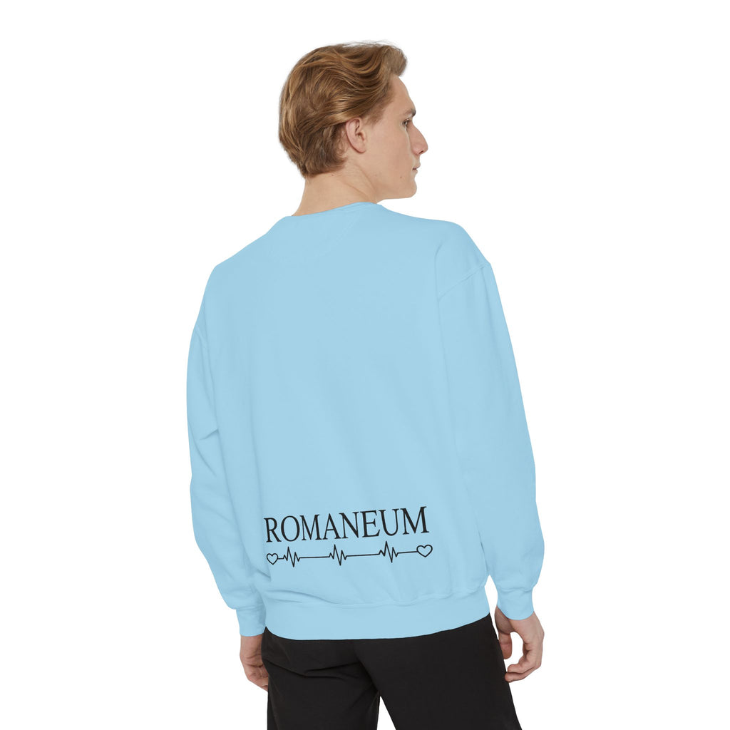 Alpha Omega Heart design sweatshirt | God is Love 1 John 4:8 RomanEum
