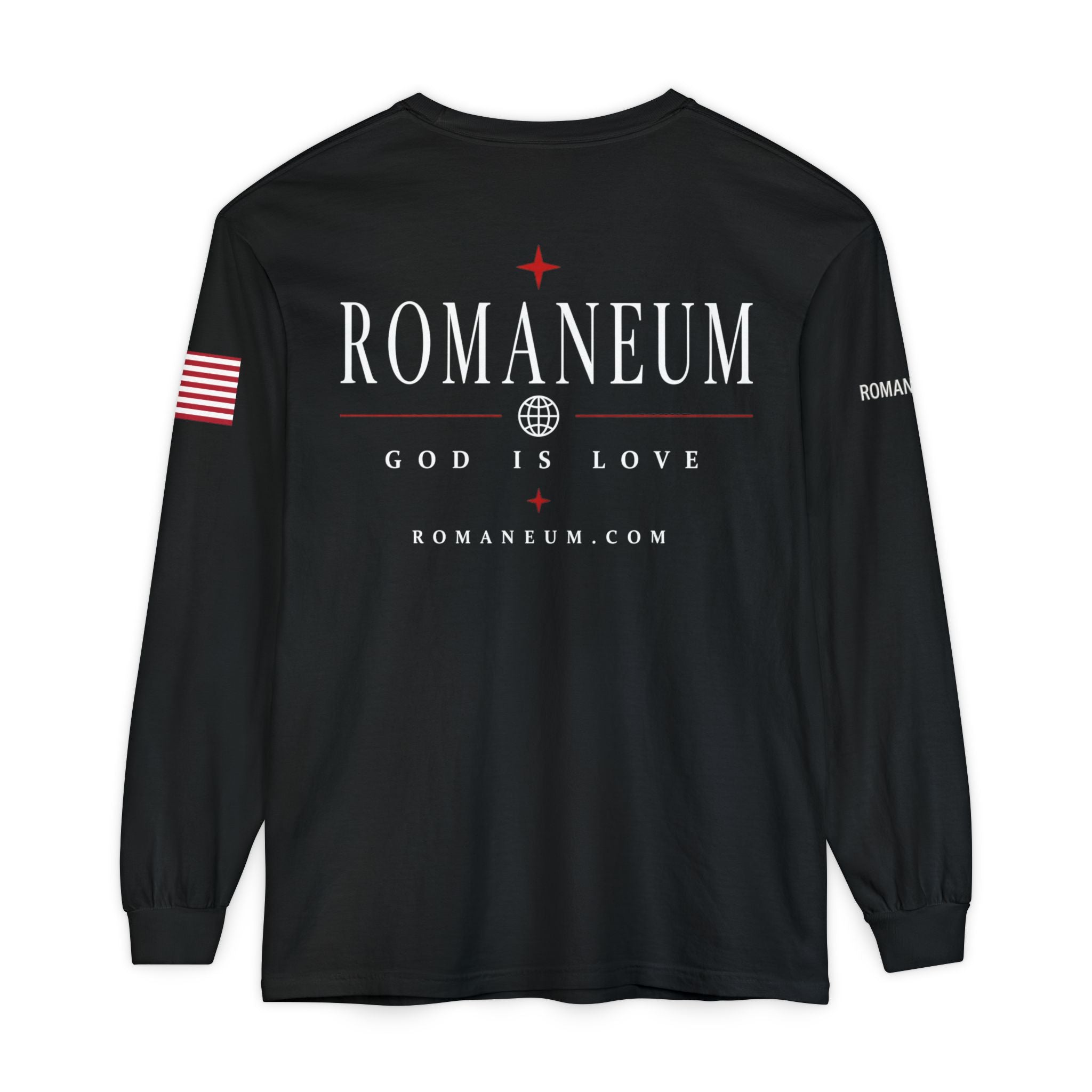 Romaneum "AMOR/ROMA" Long Sleeve Tee — God Is Love Graphic Shirt