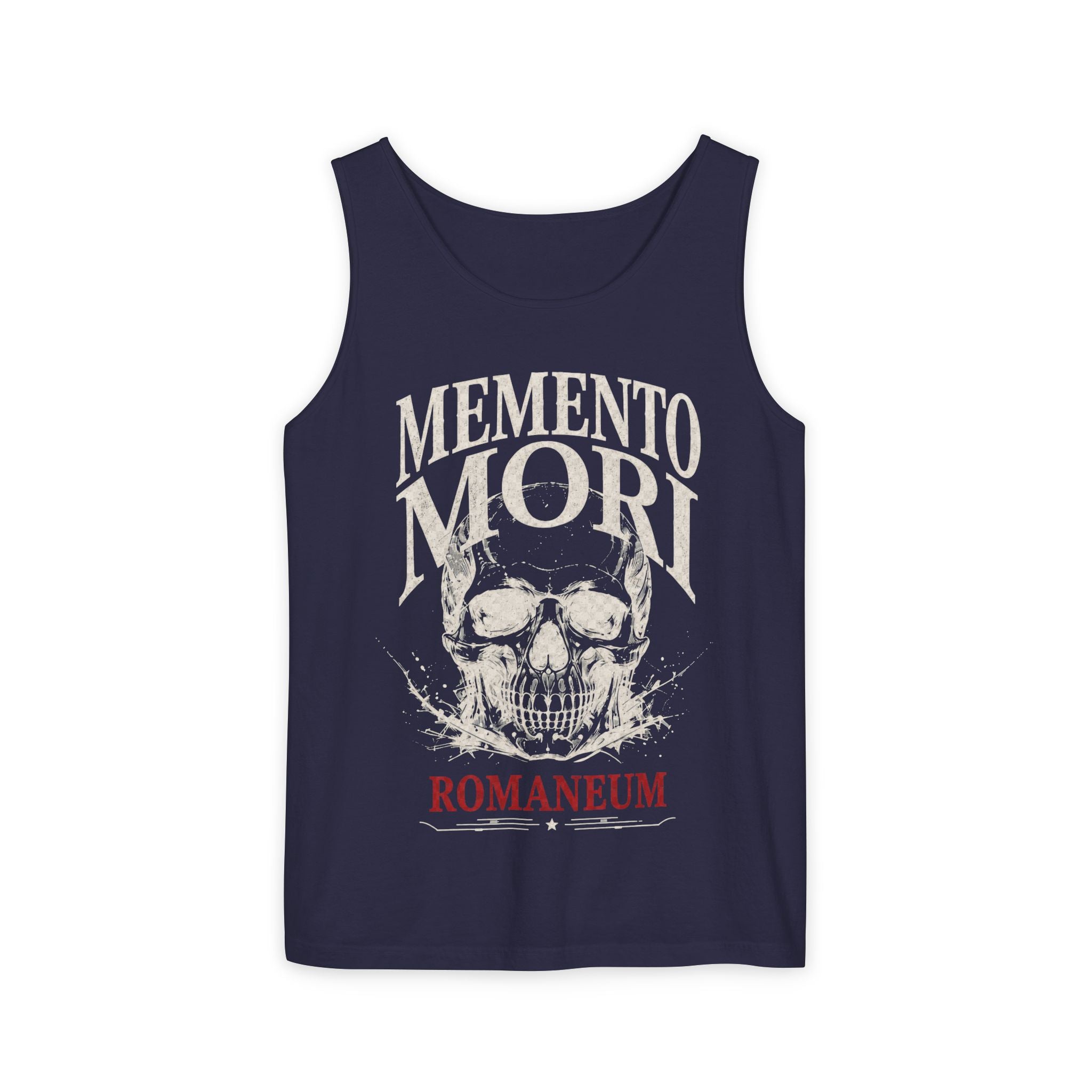 Memento Mori Skull Tank Top — Romaneum Vintage-Style Reminder Tank
