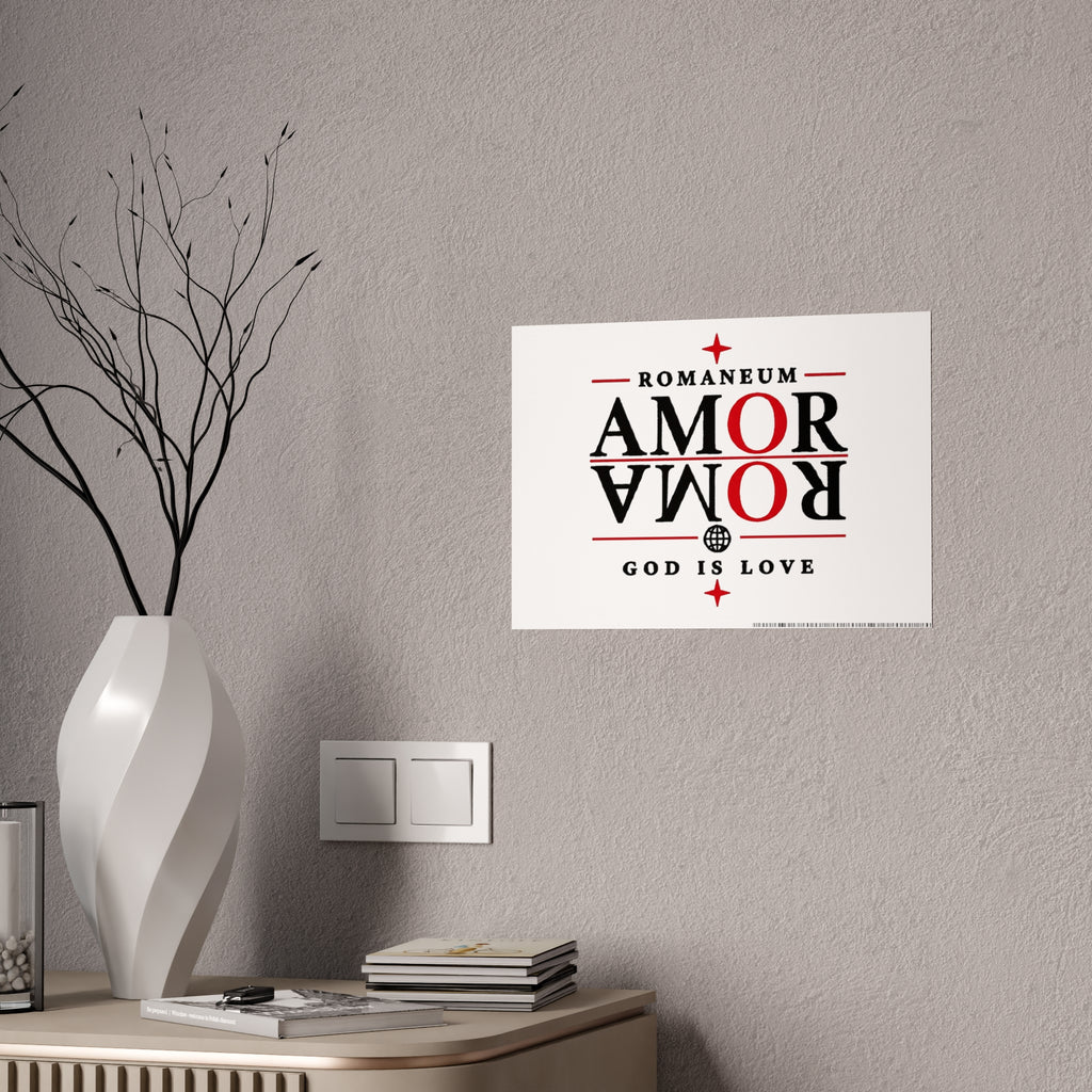 Gloss Poster — AMOR ROMA Mirror "God Is Love" Wall Art