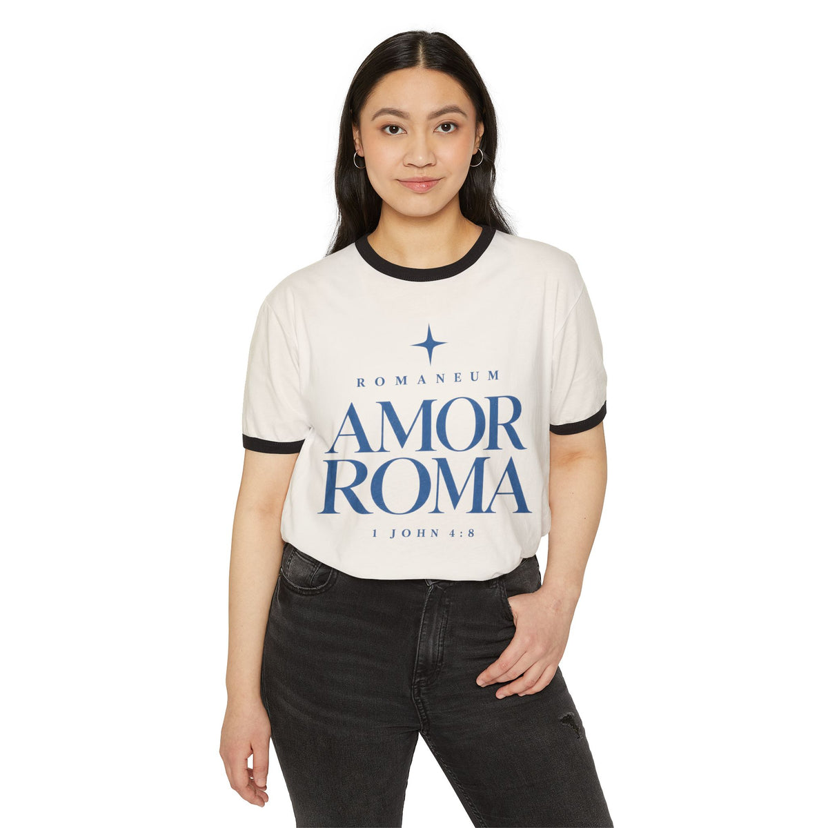 Amor Roma Ringer T-Shirt — "From Above" Graphic Tee