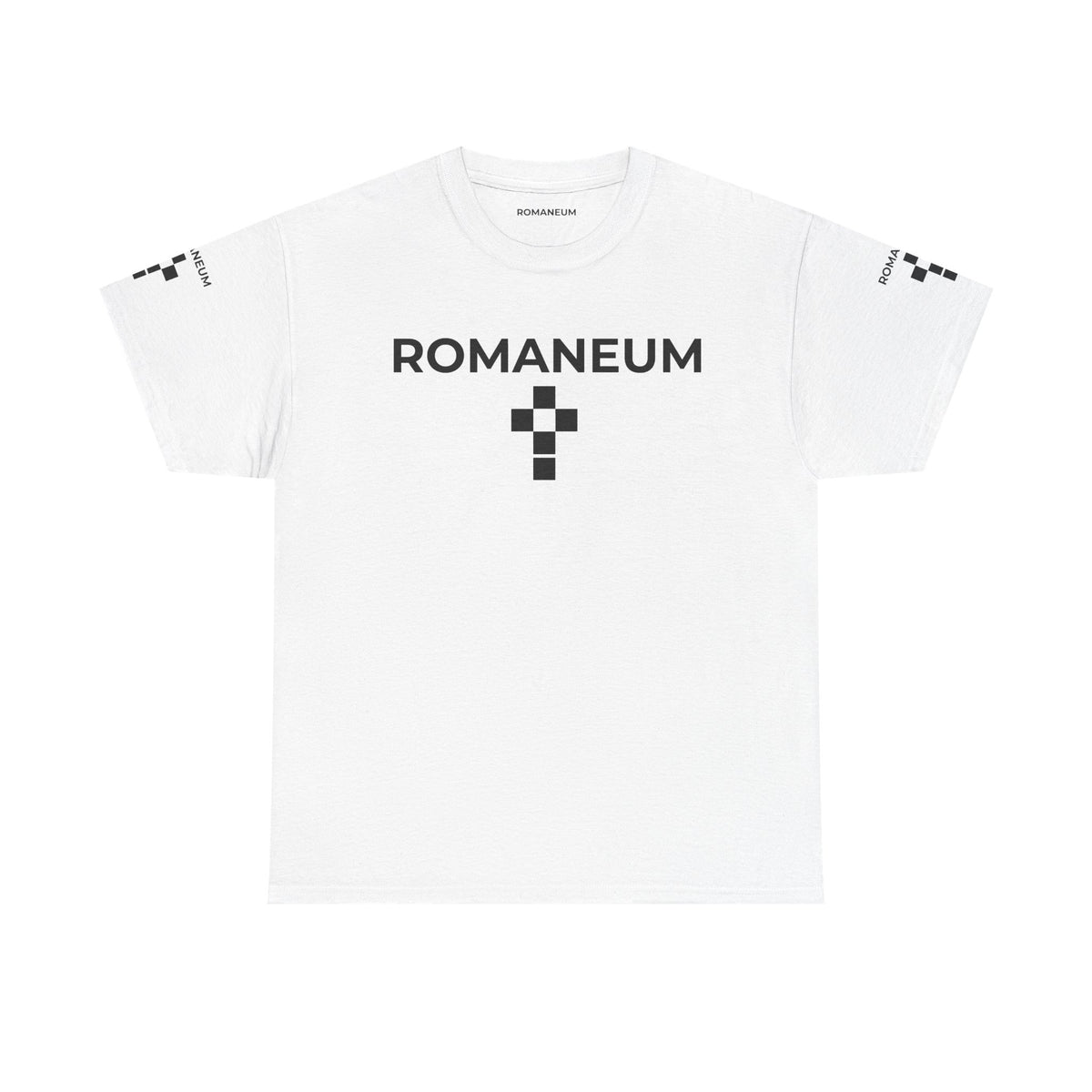 Romaneum Logo T‑Shirt — Minimalist Church Cross Tee