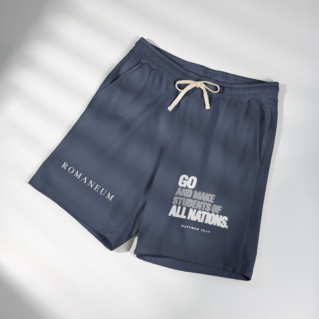 Romaneum 'Go and Make Disciples' Fleece Sweat Shorts