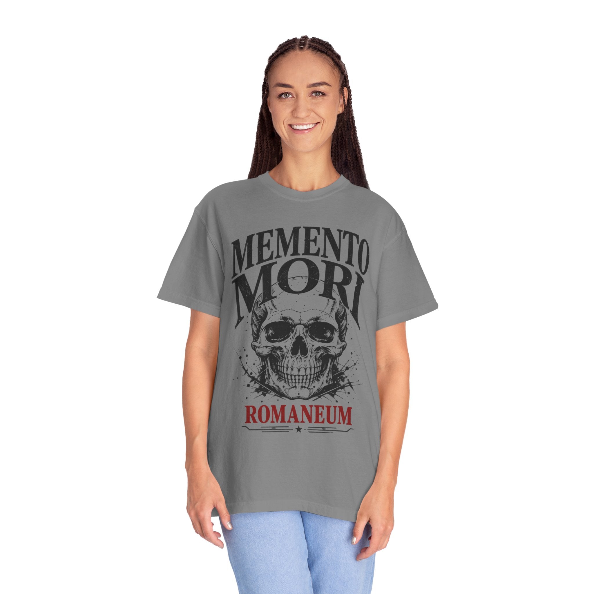 Memento Mori Skull T‑Shirt — Romaneum Gothic Graphic Tee