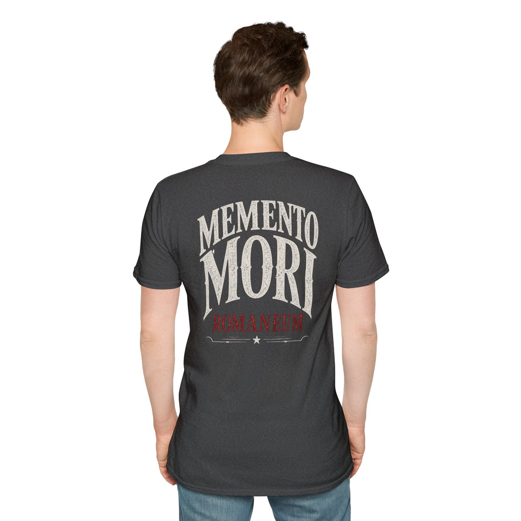 Memento Mori Skull T-Shirt — Gothic Reminder Tee with Romaneum Skull Design