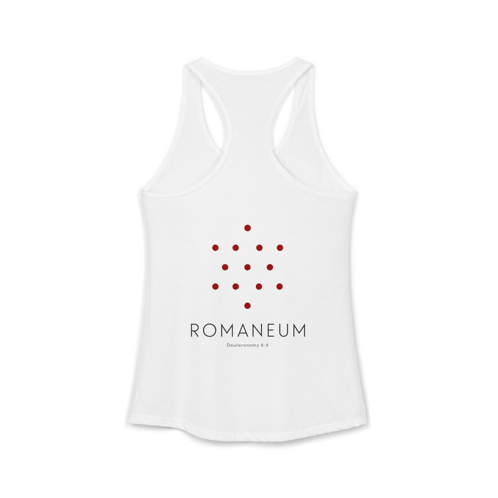 Romaneum Women’s Racerback Athletic Tank | Front & Back Logo
