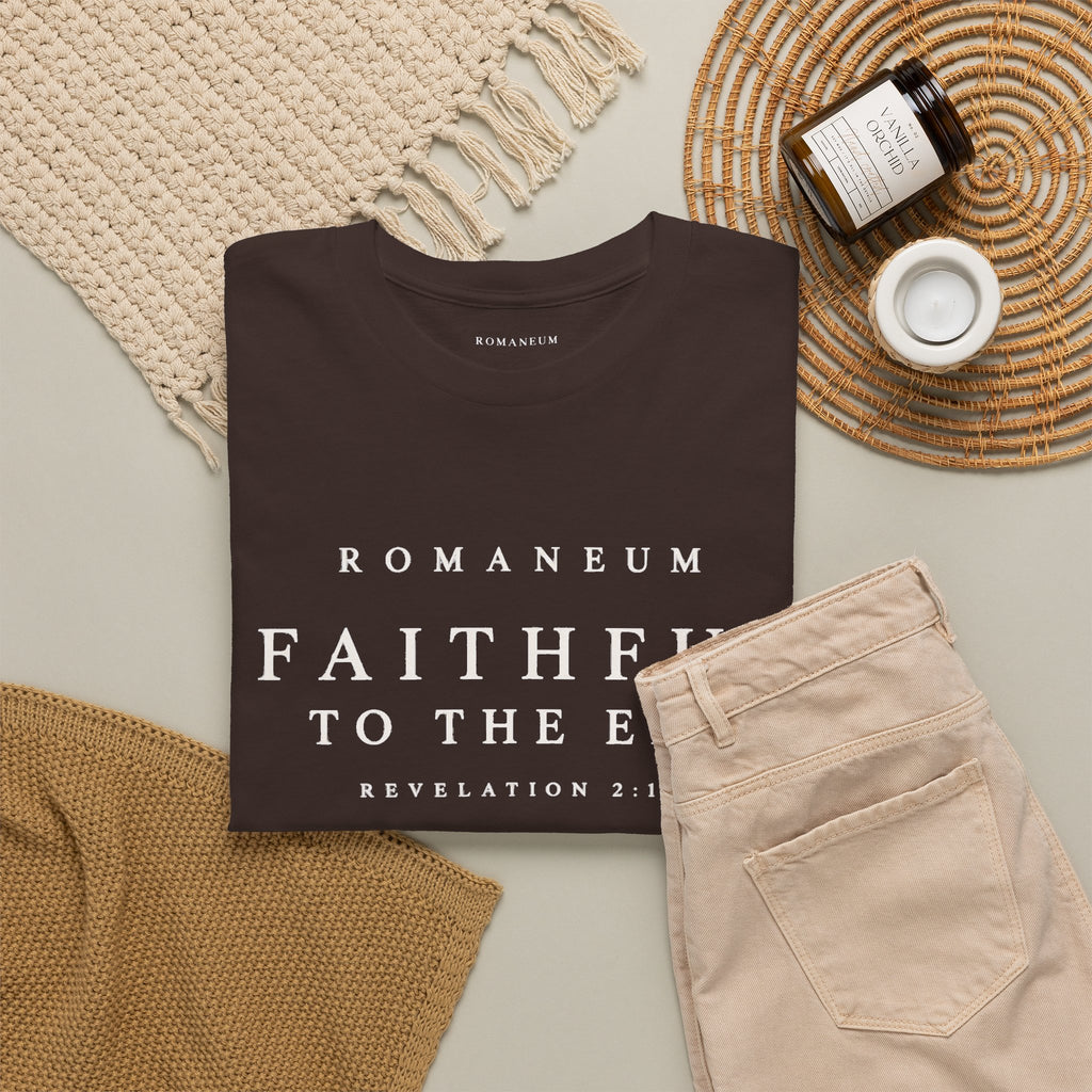 Faithful to the End Tee — 'Romaneum'
