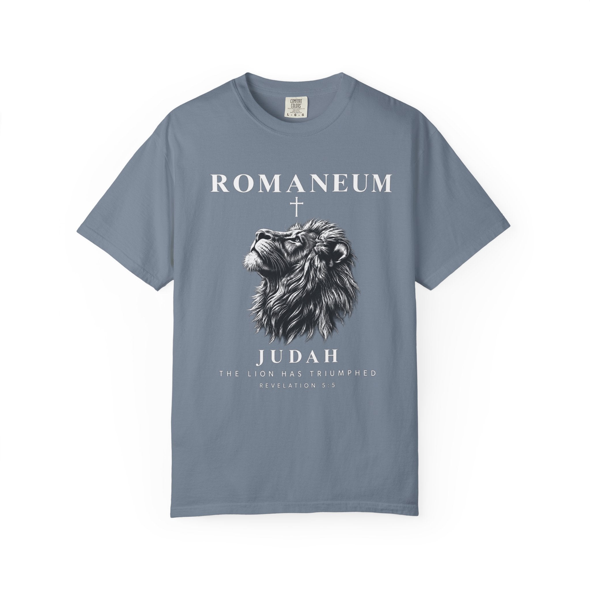 Romaneum Judah Lion T-Shirt — "The Lion Has Triumphed" Christian Tee