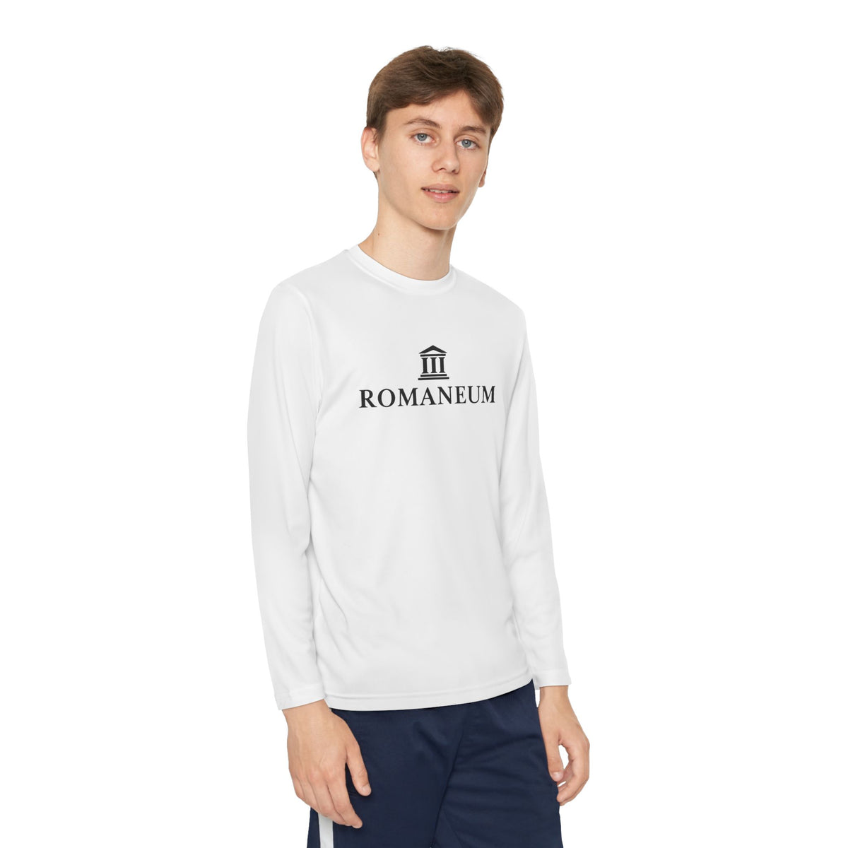 Romaneum Youth Long Sleeve Tee — Classic Roman Logo Shirt
